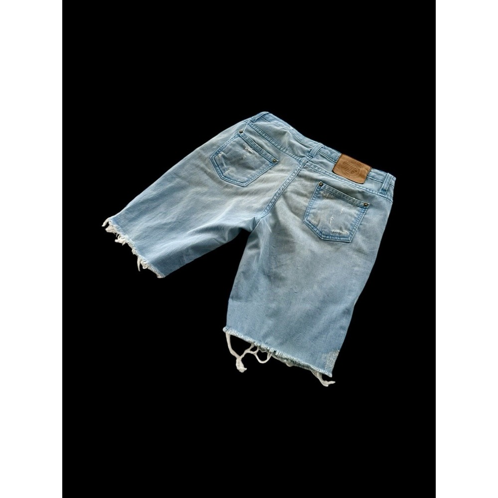 Aviator Nation Cali Lover Low Rise Denim Jean Short Blue Rainbow Sz 29 - Picture 8 of 12